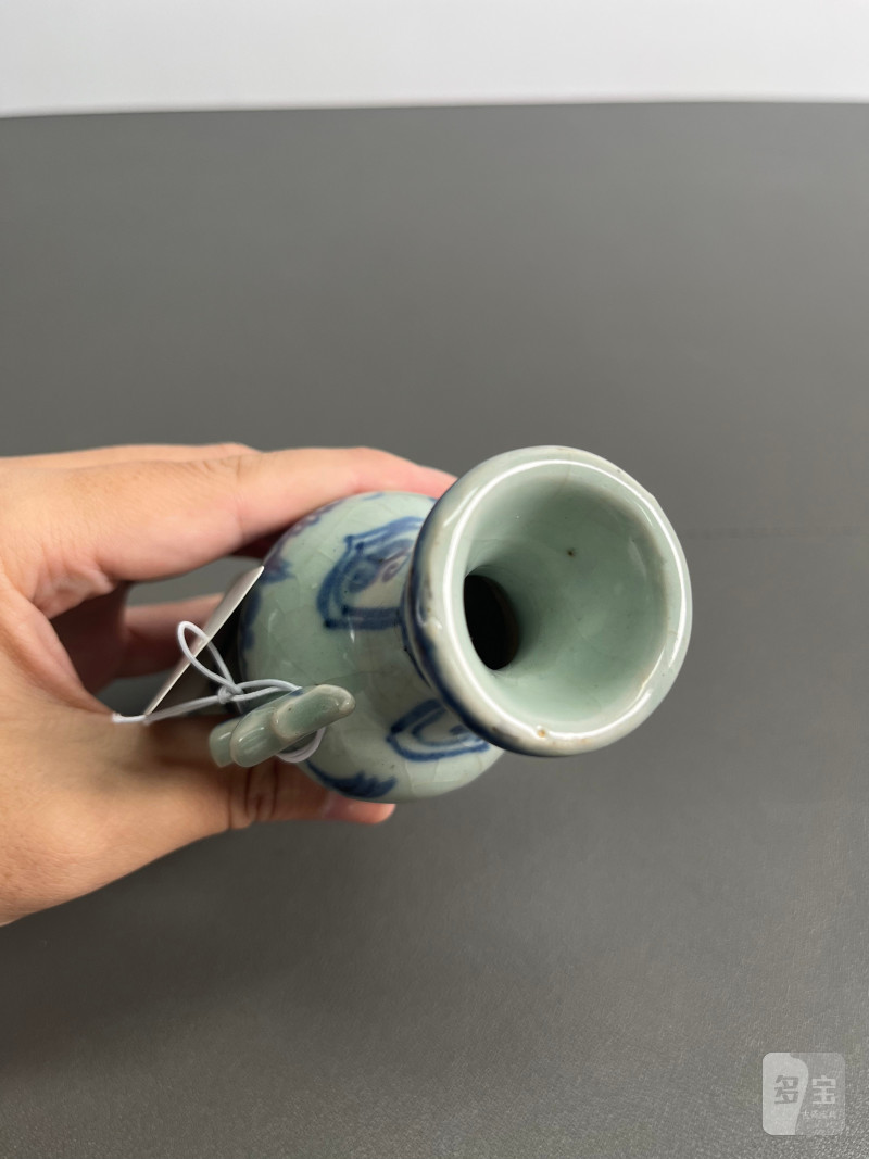 元  青花花卉纹双耳小尊 - 图11